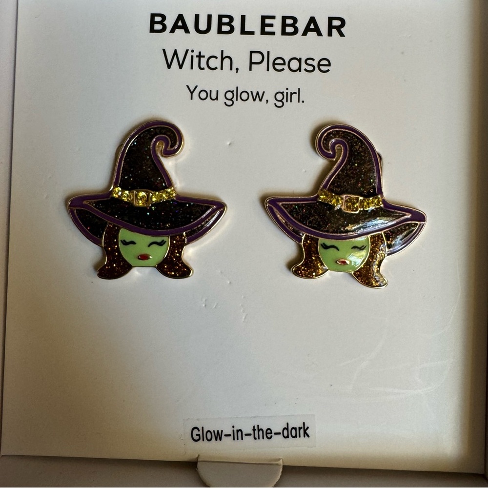 Baublebar Witch Please Glow in the Dark Earrings Stud